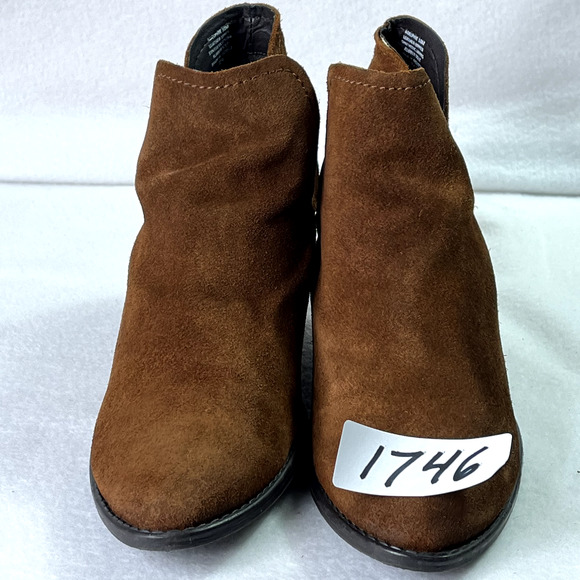 Steve Madden Booties Womens 10M Adelphie V Cut Western Booties Brown Suede - Picture 11 of 11